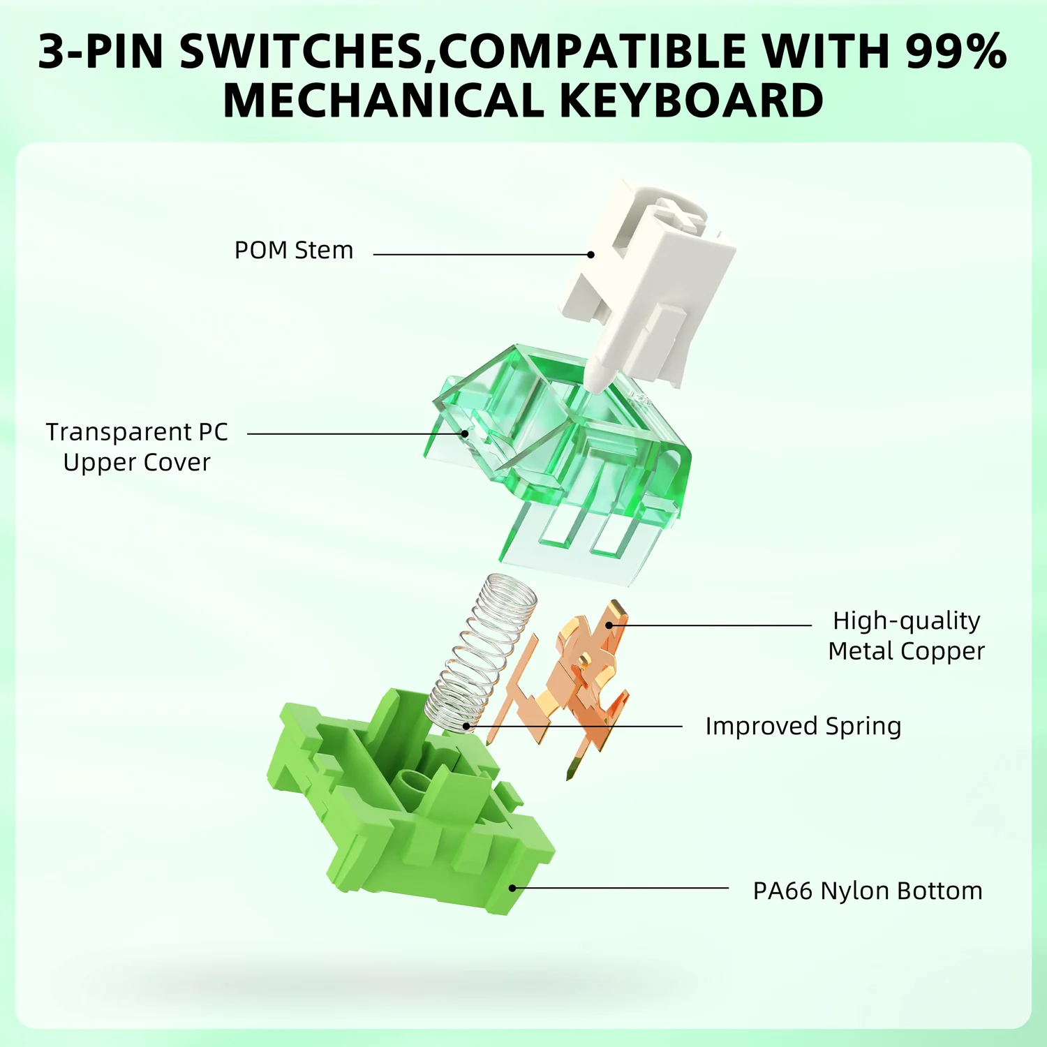 ATTACK SHARK V3 Switch Set (100 Pieces) - Image 8