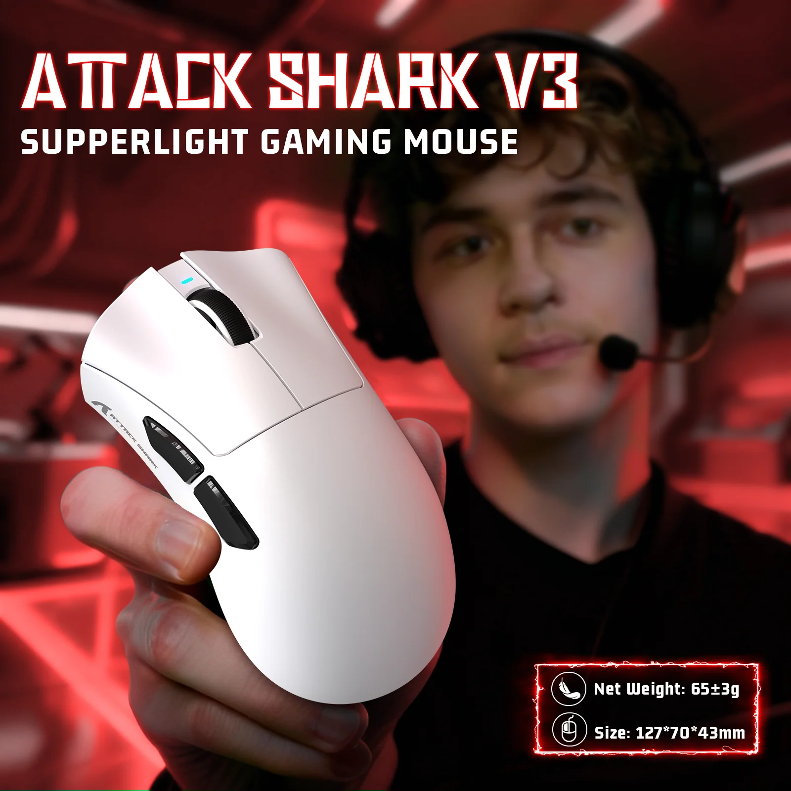 ATTACK SHARK V3 Ultra-Light Tri-Mode Gaming Mouse - Image 10