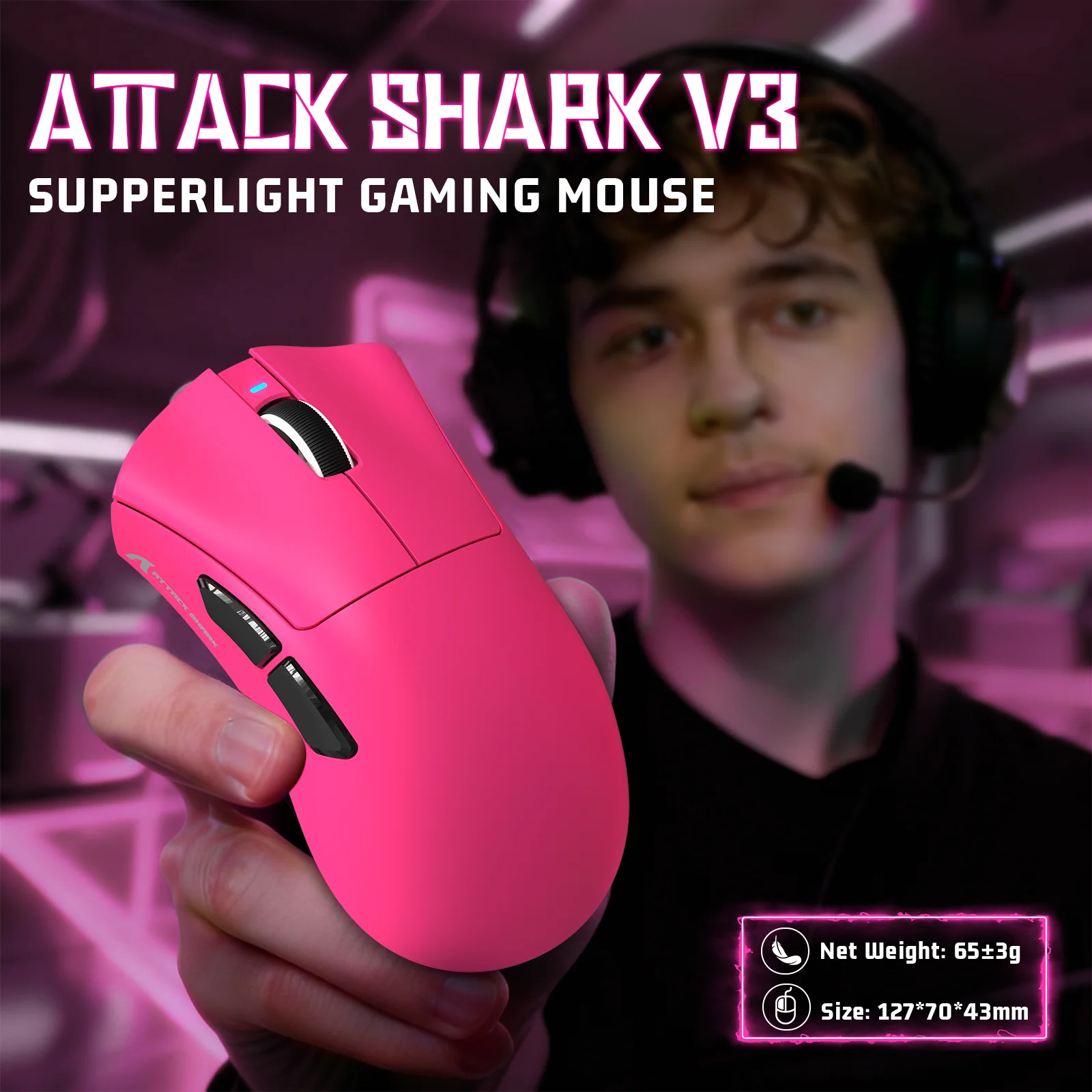 ATTACK SHARK V3 Ultra-Light Tri-Mode Gaming Mouse - Image 19