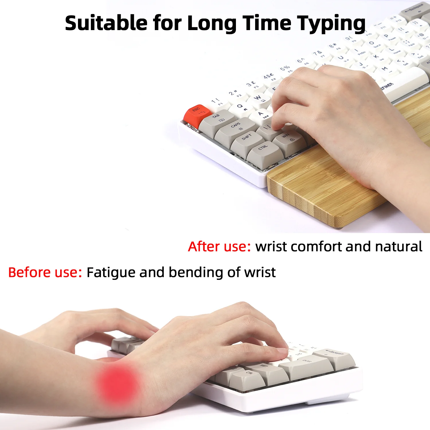 ATTACK SHARK WZ01 Bamboo Wrist Rest - Image 11