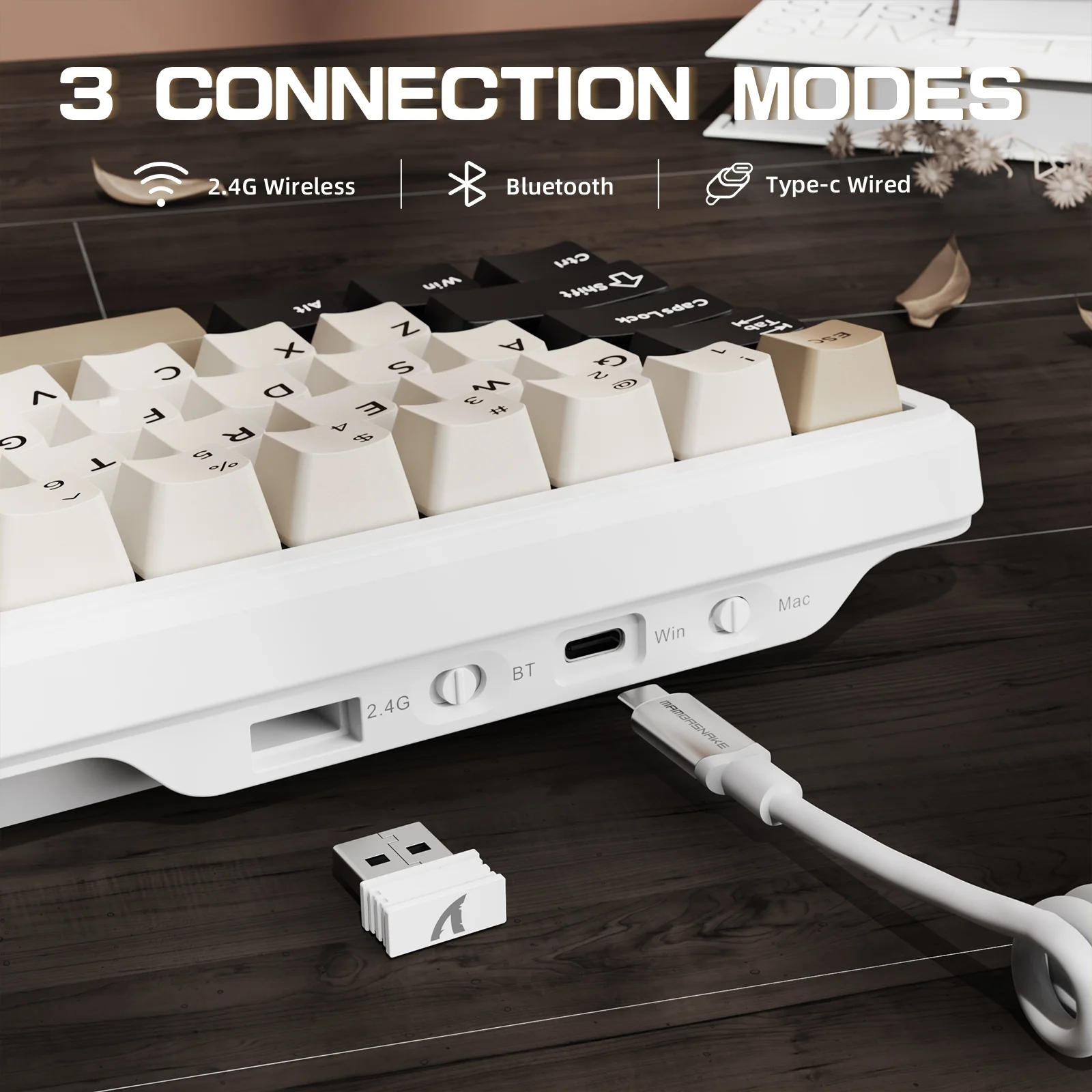 ATTACK SHARK X66 Wireless Mechanical Keyboard with 8K Coiled Cable - Image 21