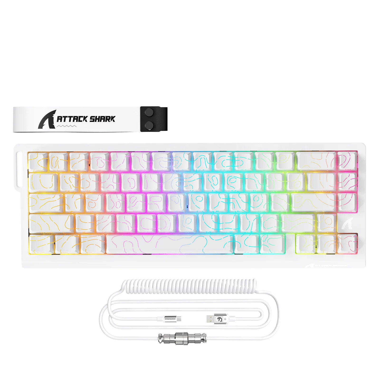 ATTACK SHARK X68PRO HE Wireless Rapid Trigger Keyboard With Coiled Cable - Image 10