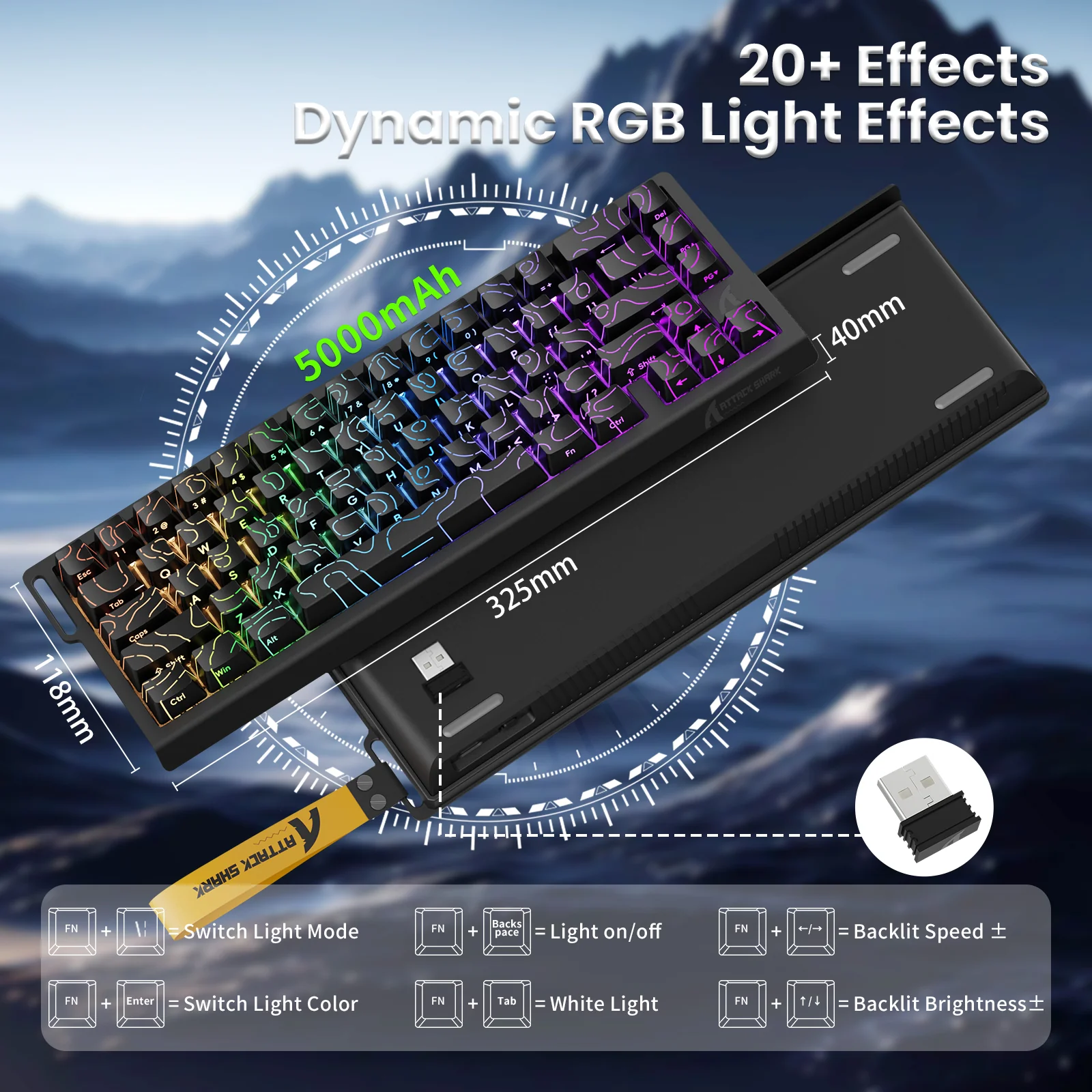 ATTACK SHARK X68PRO HE Wireless Rapid Trigger Keyboard With Coiled Cable - Image 27
