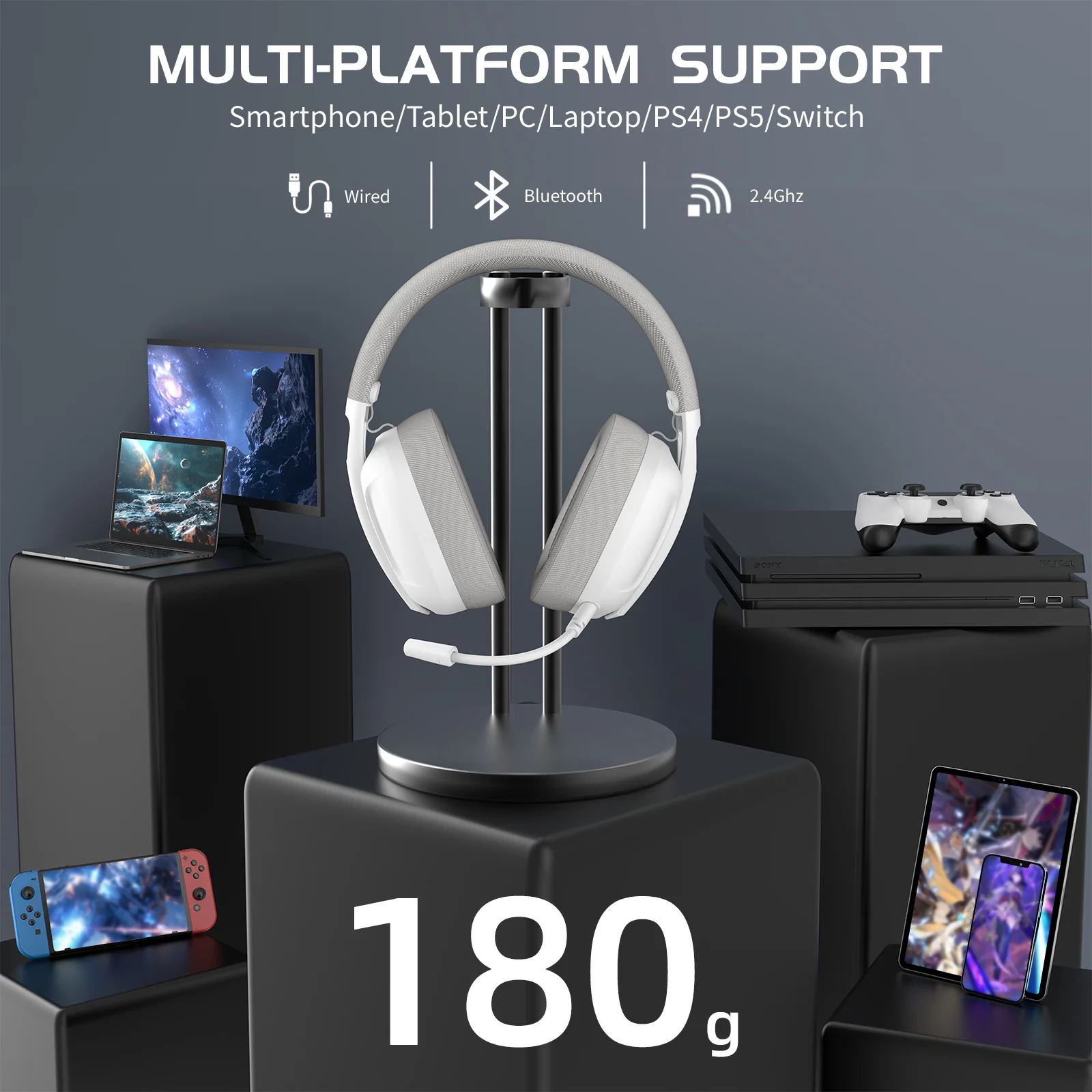 ATTACK SHARK L80 Ultra-Light Tri-Mode Gaming Headset - Image 9