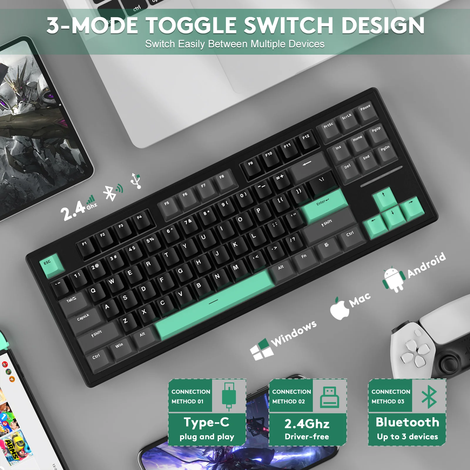 ATTACK SHARK M87 Wireless Mechanical Keyboard - Image 21