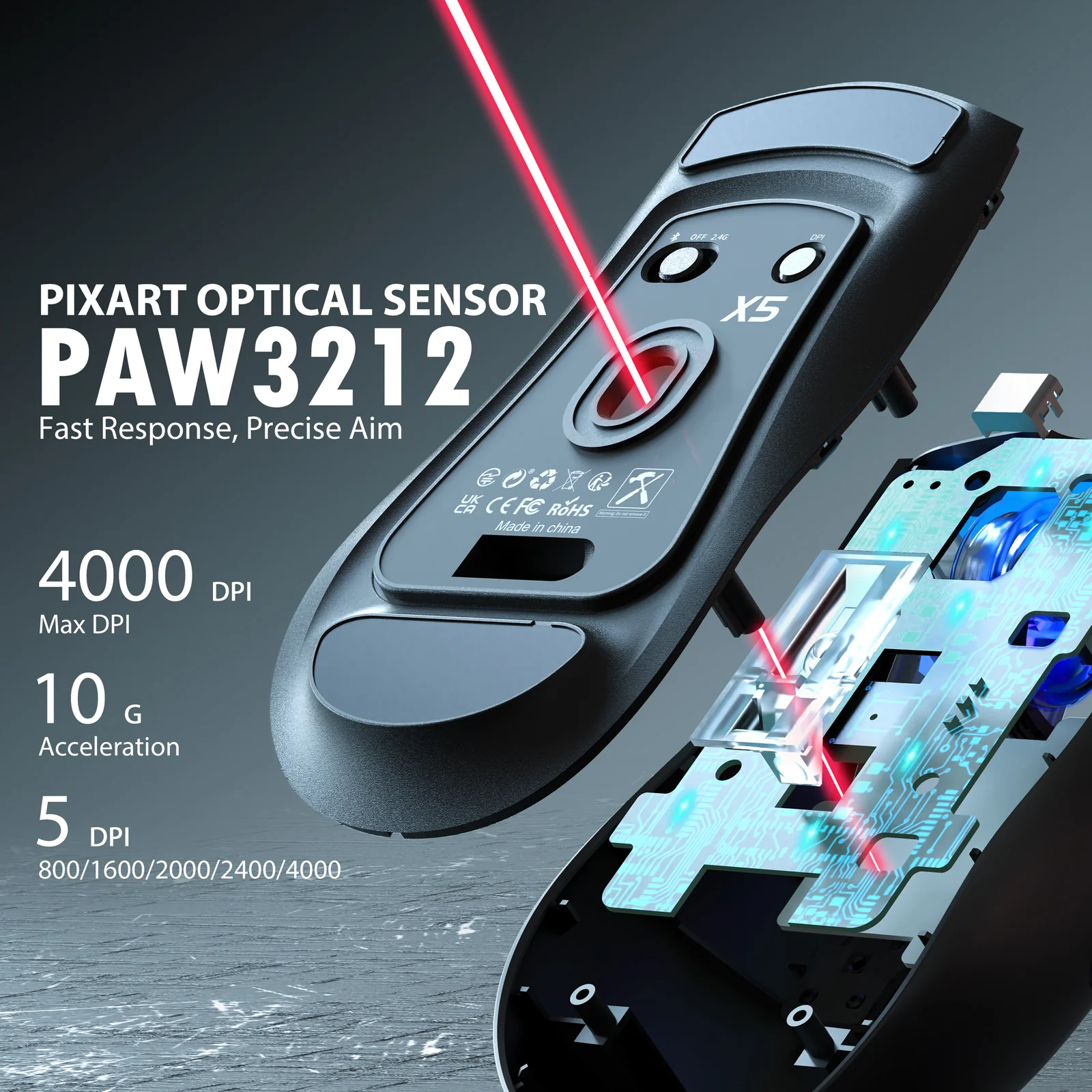 ATTACK SHARK X5 Wireless Gaming Mouse - Image 15