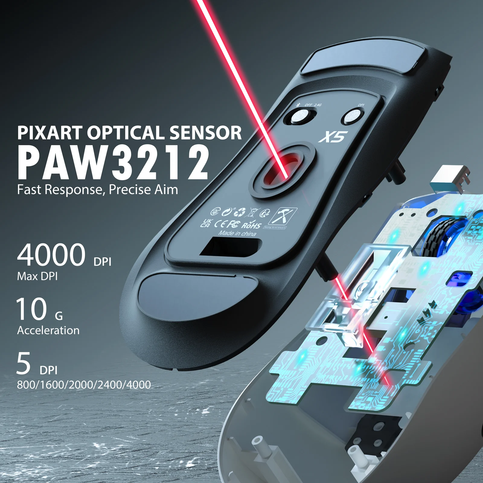 ATTACK SHARK X5 Wireless Gaming Mouse - Image 23