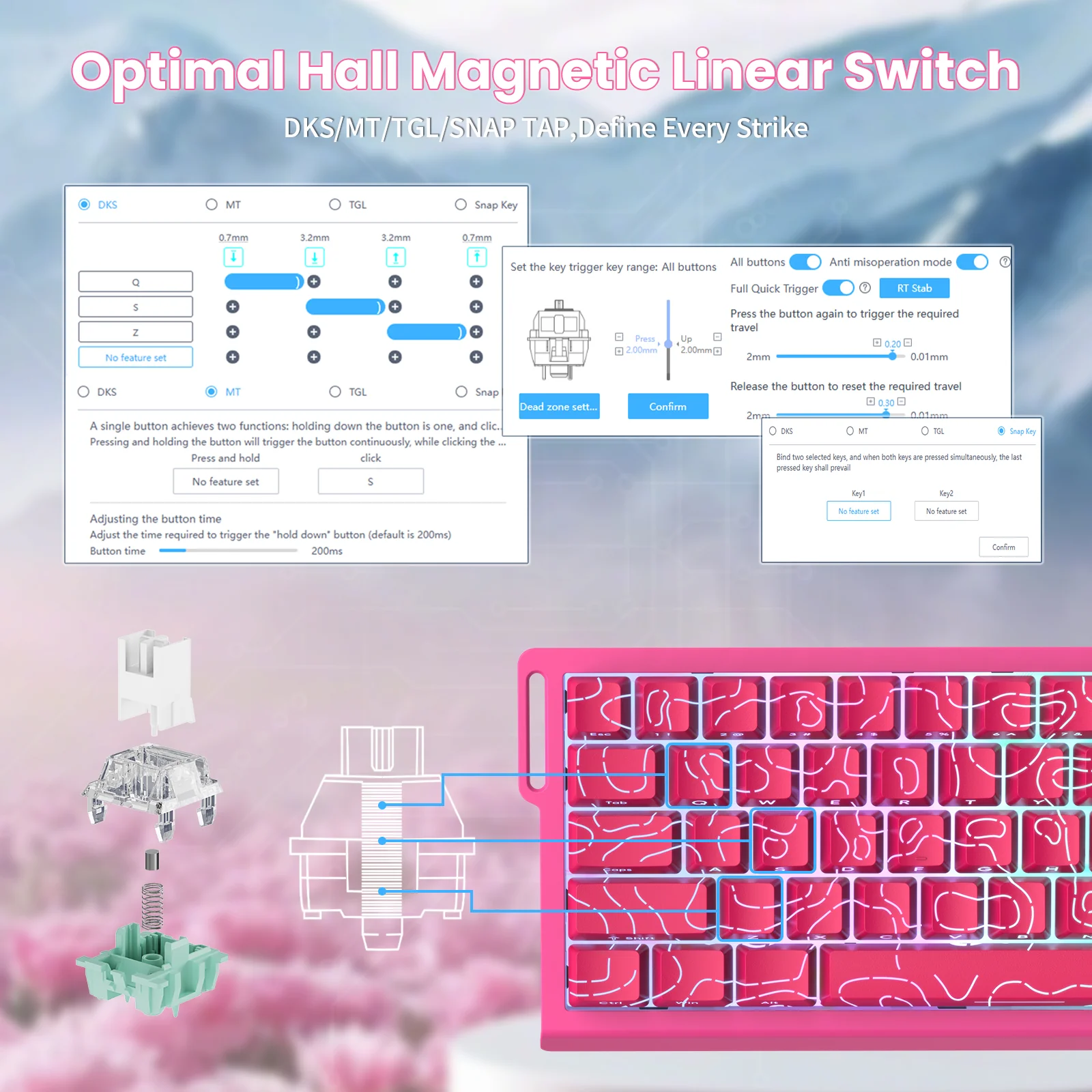 ATTACK SHARK X68 HE Rapid Trigger Keyboard Magnetic Switch with C01PRO Coiled Cable - Image 39